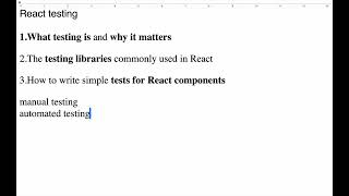 React Testing in Tamil #01  - Introduction