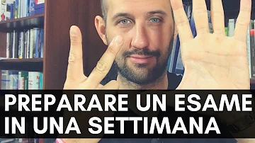 Come studiare un esame in 7 giorni?
