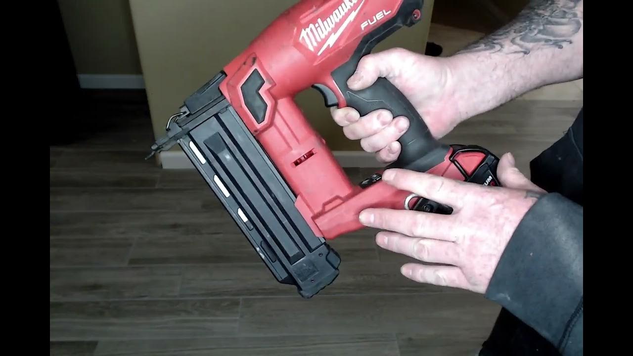 Amazon Milwaukee 18 gauge brad nailer M18 review and demo YouTube