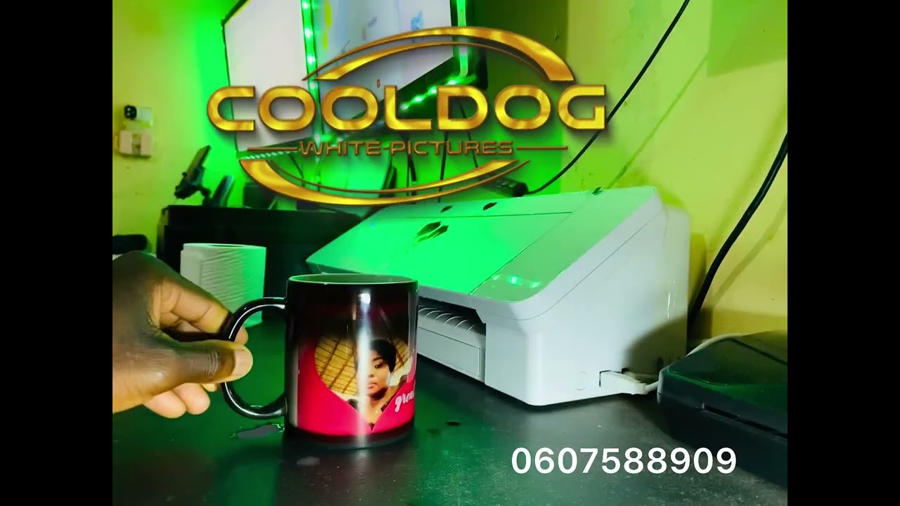 Magic mug printed by cool dog white pictures