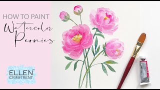 How to Paint a Watercolor Peony