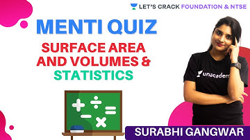 Surface Area and Volume & Statstics | Menti Quiz | Foundation & NTSE | Surabhi Gangwar