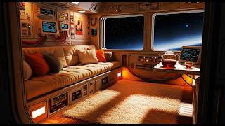 Work in Space | Ambient Starship Interior Sounds + Soft Sci-Fi Music (No Voice, No Ads) screenshot 2