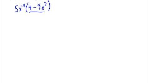 Factoring With Negative Exponents