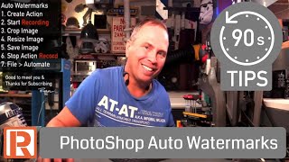 How To Create A Watermark Action Batch Automate | 90 Seconds