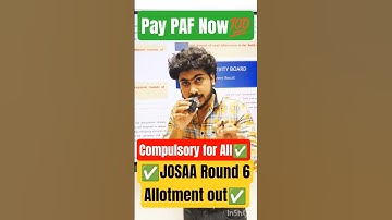 JOSAA Round 6 Cut off 2025 | JOSAA Round 6 Seat allotment 💯| JOSAA Round 6 Out ✅ #josaa2025 #cutoff