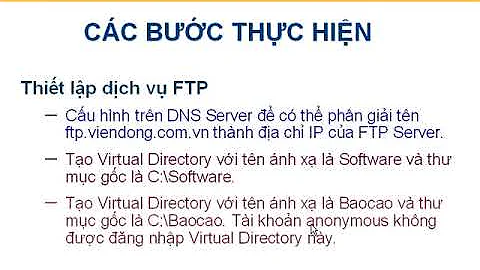 Thiết lập Virtual Directory trên FTP Site