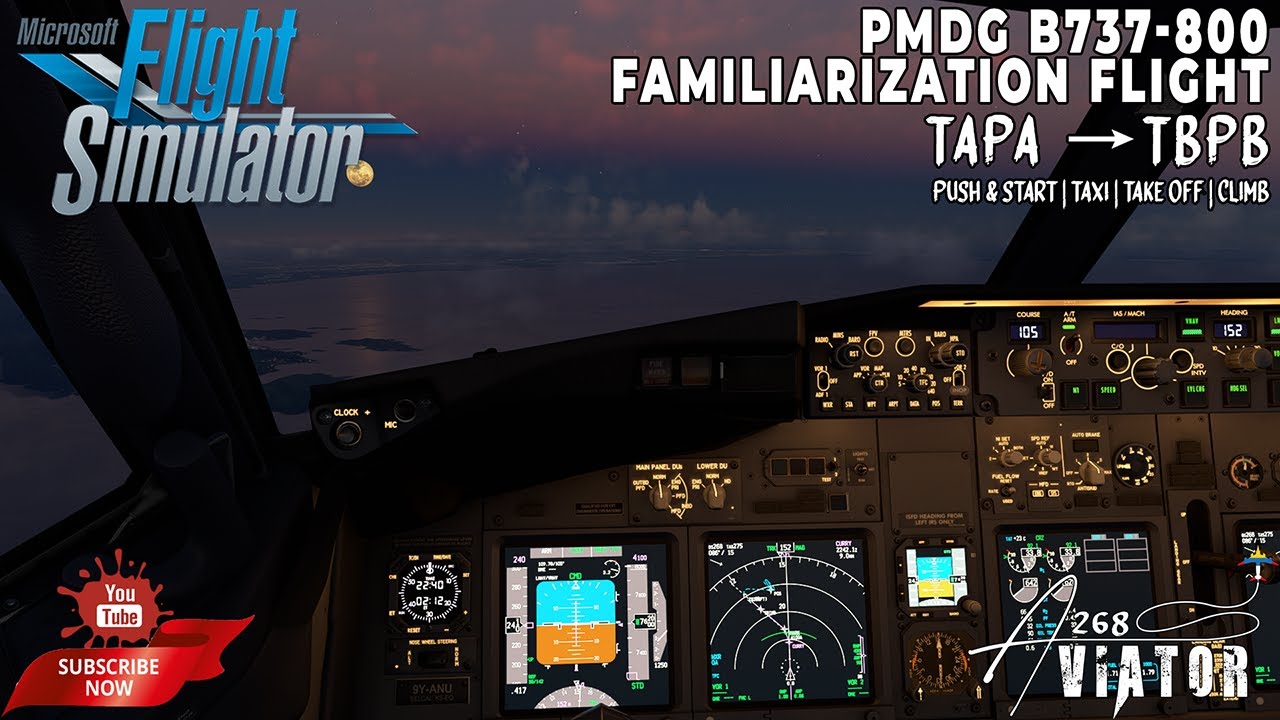 PMDG 737 Tutorial | Pushback | Startup | Takeoff | Climb - YouTube