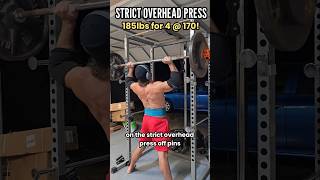Big Overhead Press PR! 185lbs x 4 @ 170 💪