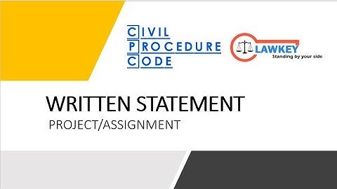 Written Statement Project/Assignment || Civil Procedure Code, 1908(CPC) || Law Assignment/ Project