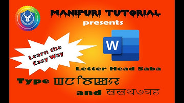 Letter Head Making in MS WORD in Manipuri