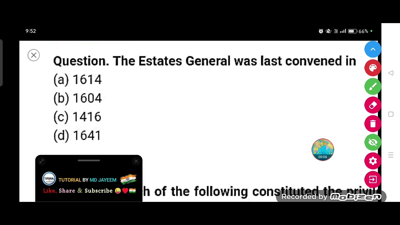 The Estates General was last convened in :-