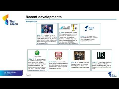 Thai Union Webcast Live for FY2016 Results