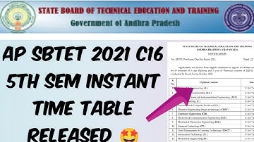 AP Diploma C16 Instant supply Notification Released//C16 Supply Exam Time table Released