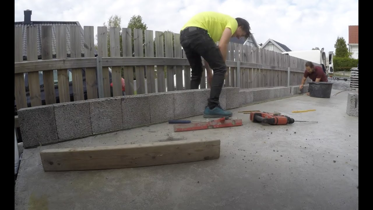Hvordan bygge ringmur til garasje Fredrikstad Sarpsborg how to DIY Sånn ...