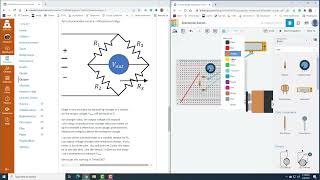 Practice circuit: making a Wheatstone bridge in TinkerCAD