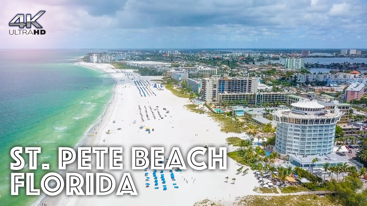 Florida ST PETE BEACH. St. Petersburg FL Aerial Footage 4K - YouTube
