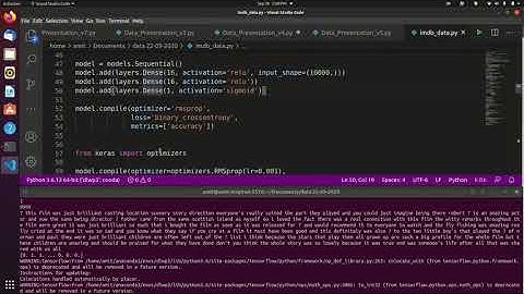 IMDB Data Classification Neural Network Machine Learning Deep Learning Python