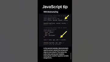 JavaScript Destructuring Tip.