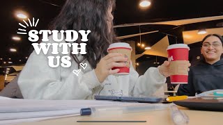 STUDY WITH US 📚 | 1 HOUR 30 MIN REAL LIBRARY STUDY SESSION | LIGHT TALKING, NO MUSIC