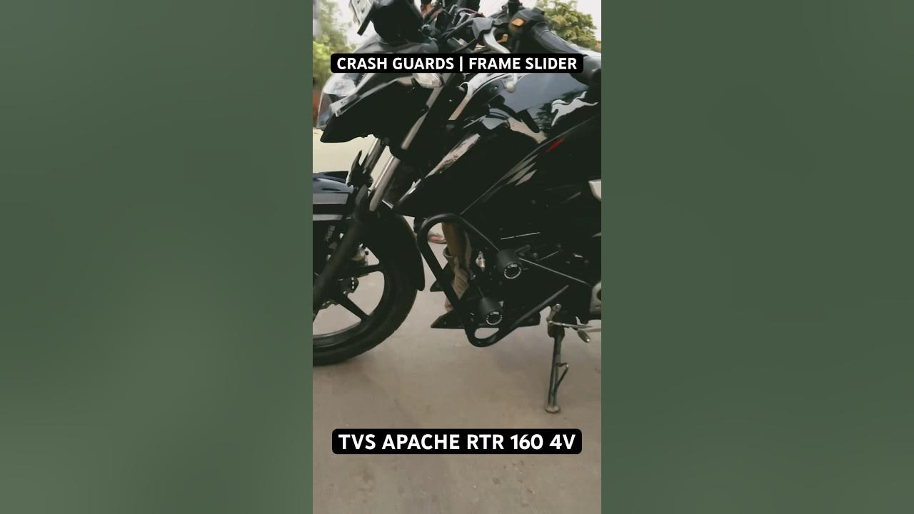 CRASH GUARDS FRAME SLIDER TVS APACHE RTR 160 4V YouTube