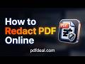 Redact PDF Online - PDFdeal.com