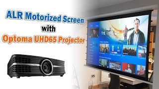 90 In-Ceiling Motorized Recessed Screen With Optoma Uhd65 Dlp Projector August -View