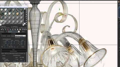 timelapse modeling chandelier in 3dsmax