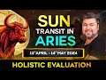 Sun transit in Aries | Holistic Evaluation | 13 April - 14 May 2024 | Analysis by Punneit