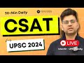 🔴 LIVE: Free Daily UPSC CSAT Classes | By Ishan Sir | 7 PM | Class-14
