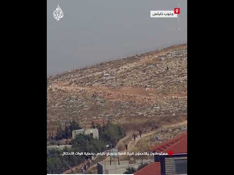 مستوطنون يقتحمون قرية قصرة جنوبي نابلس بحماية قوات الاحتلال
