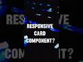 A Stunning Responsive Card with React & Tailwind in 30 Seconds. Idea Sharing #tailwindcss