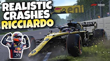 REALISTIC F1 CRASHES DANIEL RICCIARDO 2014-2022