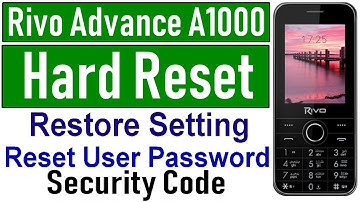 Rivo Mobile Advance A1000 Restore Factory Setting, Hard Reset, And Format By Tahir Gul