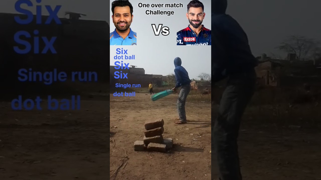 Rohit Sharma vs Virat Kohli one over match challenge 😲🏏🥳 