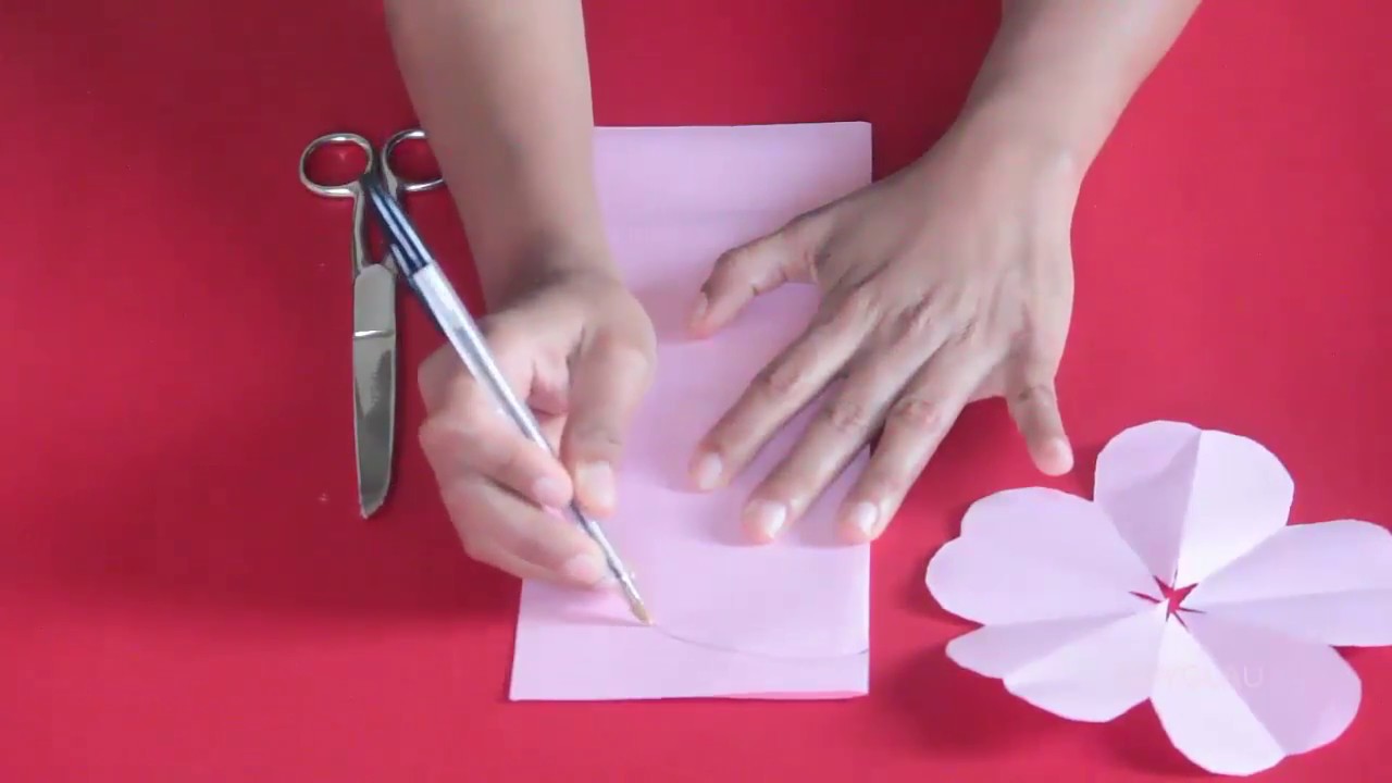 CÓMO HACER MOLDES PARA FLORES DE PAPEL CARTULINA 