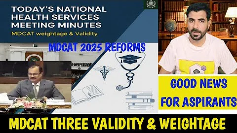 Today PMDC Meeting | National Health committee | MDCAT 2025 Latest news | Validity & Weightage