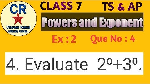 Q : 4 Ex :11.2 Chapter- 11 Maths [Powers and Exponents] ||Class 7|| TS & AP Syllabus & NCERT