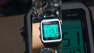 Casio W-221H-1AV Modded Green Film Digital Ace #casio #watch #casiowatches #casiowatch #digitalwatch