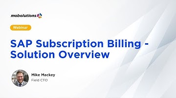 SAP Subscription Billing - Solution Overview