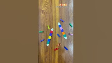 Color Matching With Cloth Pegs On Popsicles / Low Cost Color Recognition Activity #finemotorskills