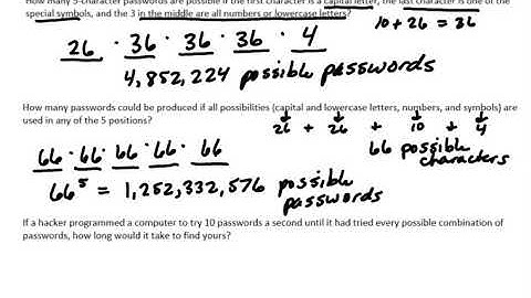3.1 #2 How Many Passwords  Applying Fundamental Counting Principle
