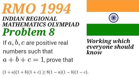 A nice problem on inequality using an equation | Indian RMO 1994