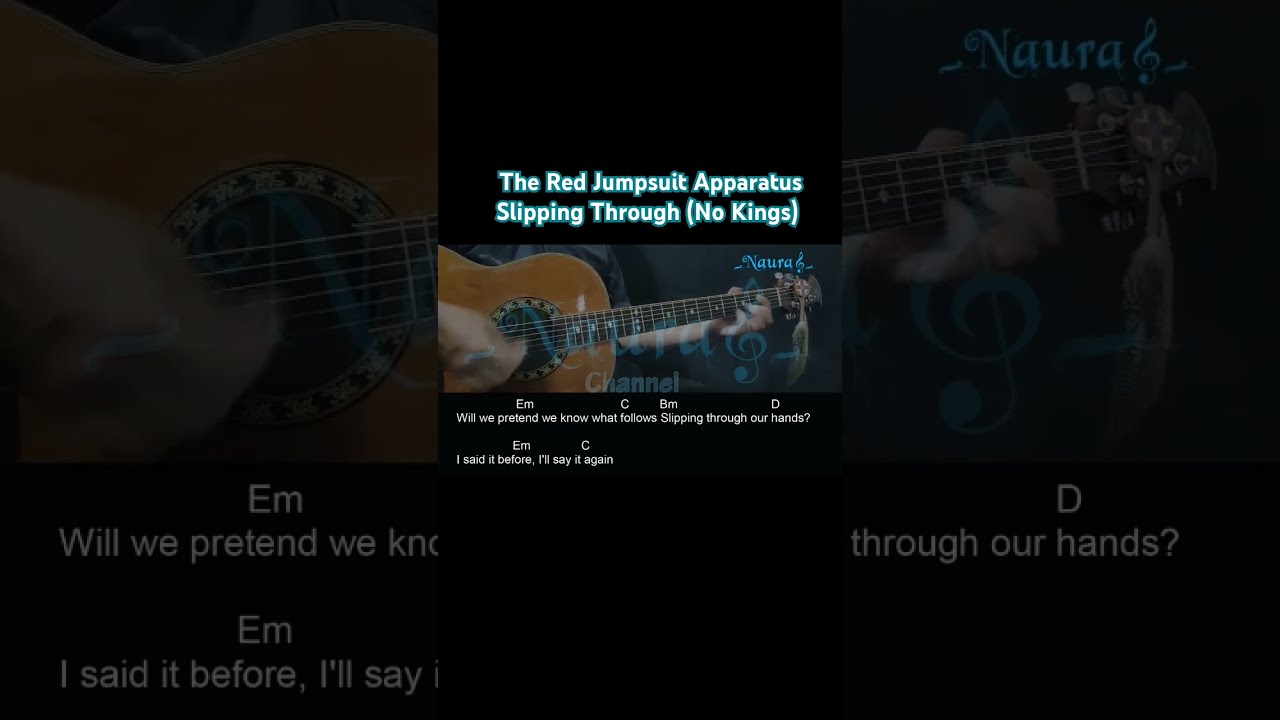 The Red Jumpsuit Apparatus - Slipping Through (No Kings) Guitar Chords Lyrics #shorts