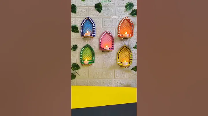 Diwali Craft 🪔 | Diy Jharokha Candle Holder #diwali #shorts #craftstocraft