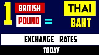 TODAY British Pound to Thailand Baht Exchange Rates 21 June 2024