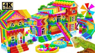ASMR x 1.5 - How To Make Rainbow Outdoor Playground Has Cotton Ball Pool & Rainbow Slide