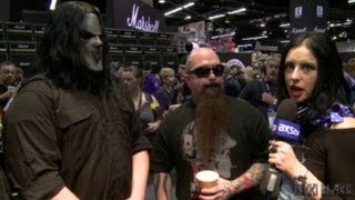 Kerry King Owns The Dunk Tank - Nikki Blakk interviews Kerry King and Mick From Slipknot @ NAMM 2013