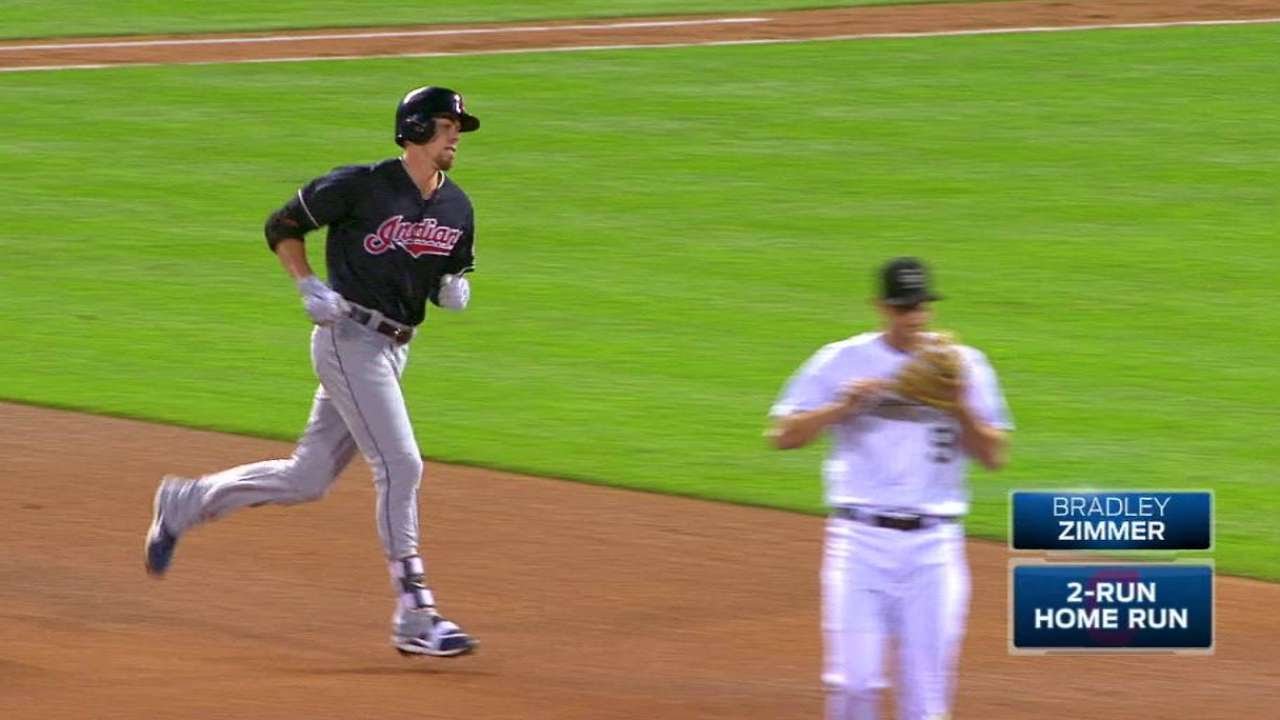 CLE@COL: Zimmer drives in two runs with homer to left
