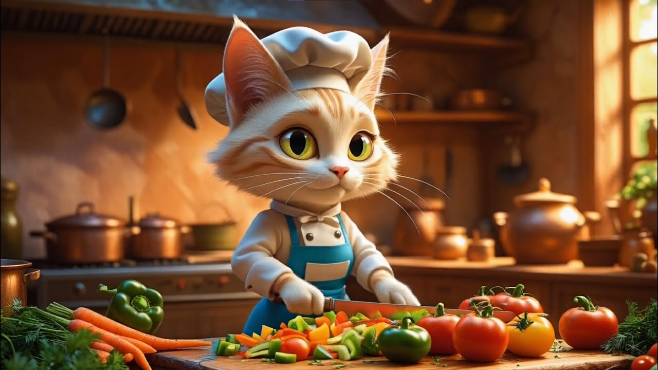 Cooking Kittens Making Vegetable Soup - YouTube